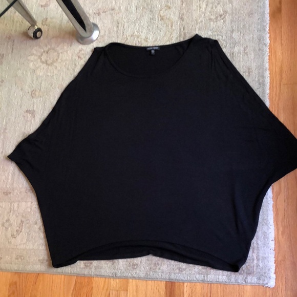 Eileen Fisher Black High front Low Back Sleeveless Butterfly Blouse Size L - Picture 6 of 16